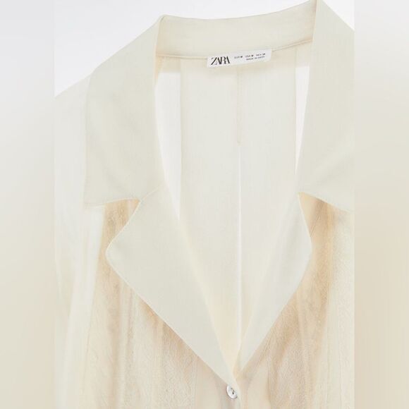 Zara Lace Blouse New Cream - Picture 6 of 9